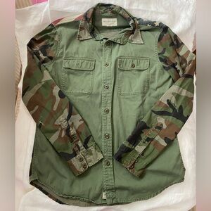 Ralph Lauren Denim Supply Camo Flag Button Up L